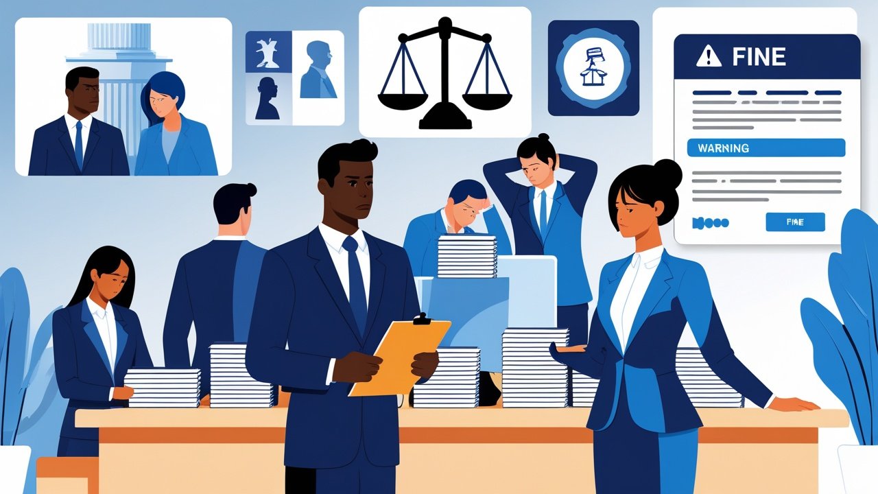 Penalidades e fiscalização: O que acontece com quem não cumpre a NR-1?
